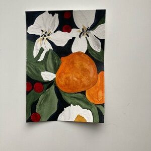 Floral and Fruit Watercolor Painting